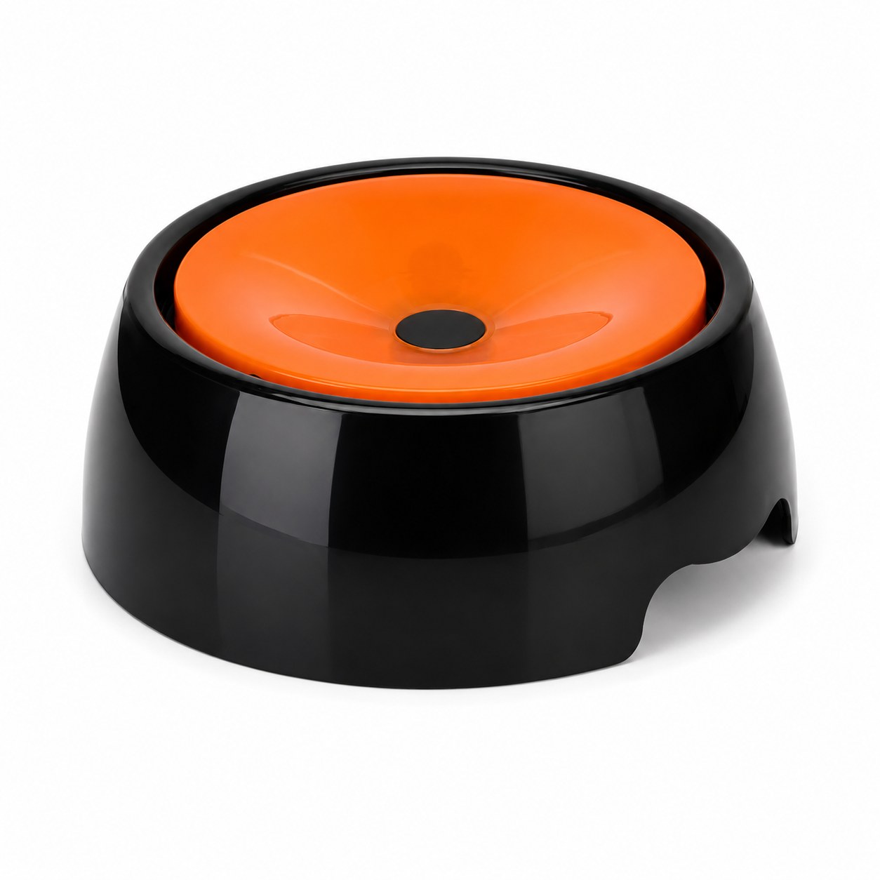 Gamelle anti-éclaboussures pour chien LUMAYA avec disque flottant orange