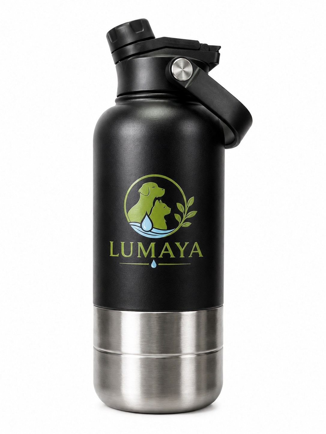 Gourde paille LUMAYA inox 1 L