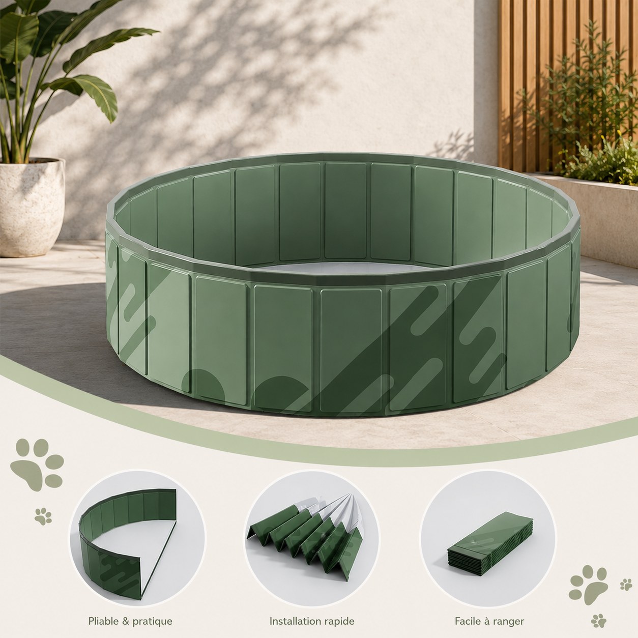 Piscine pliable LUMAYA se déplie sans gonflage